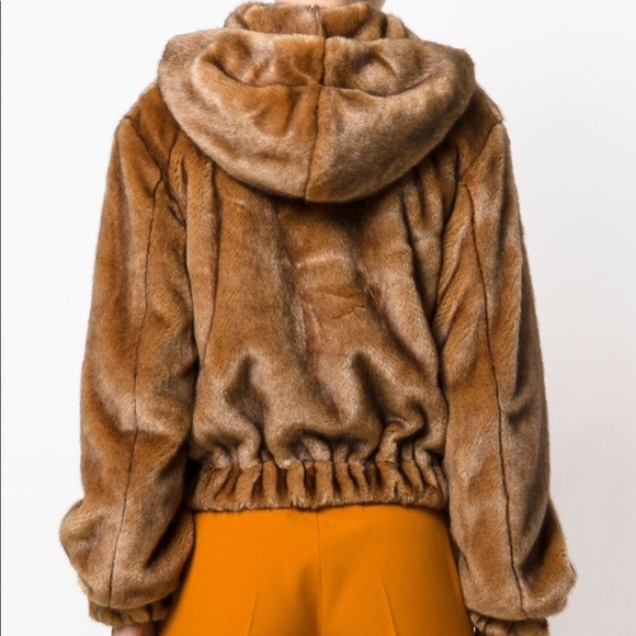 Helmut Lang Jackets & Blazers - Helmut Lang fur hooded bomber jacket